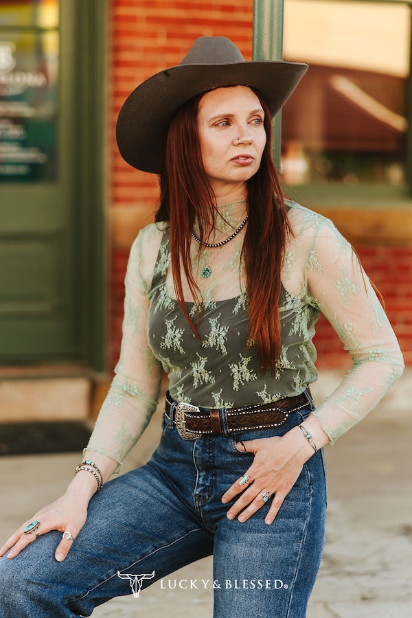 Desert Sky Lace Mesh Top