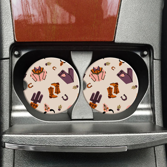 Texas Boots Western Car Coasters