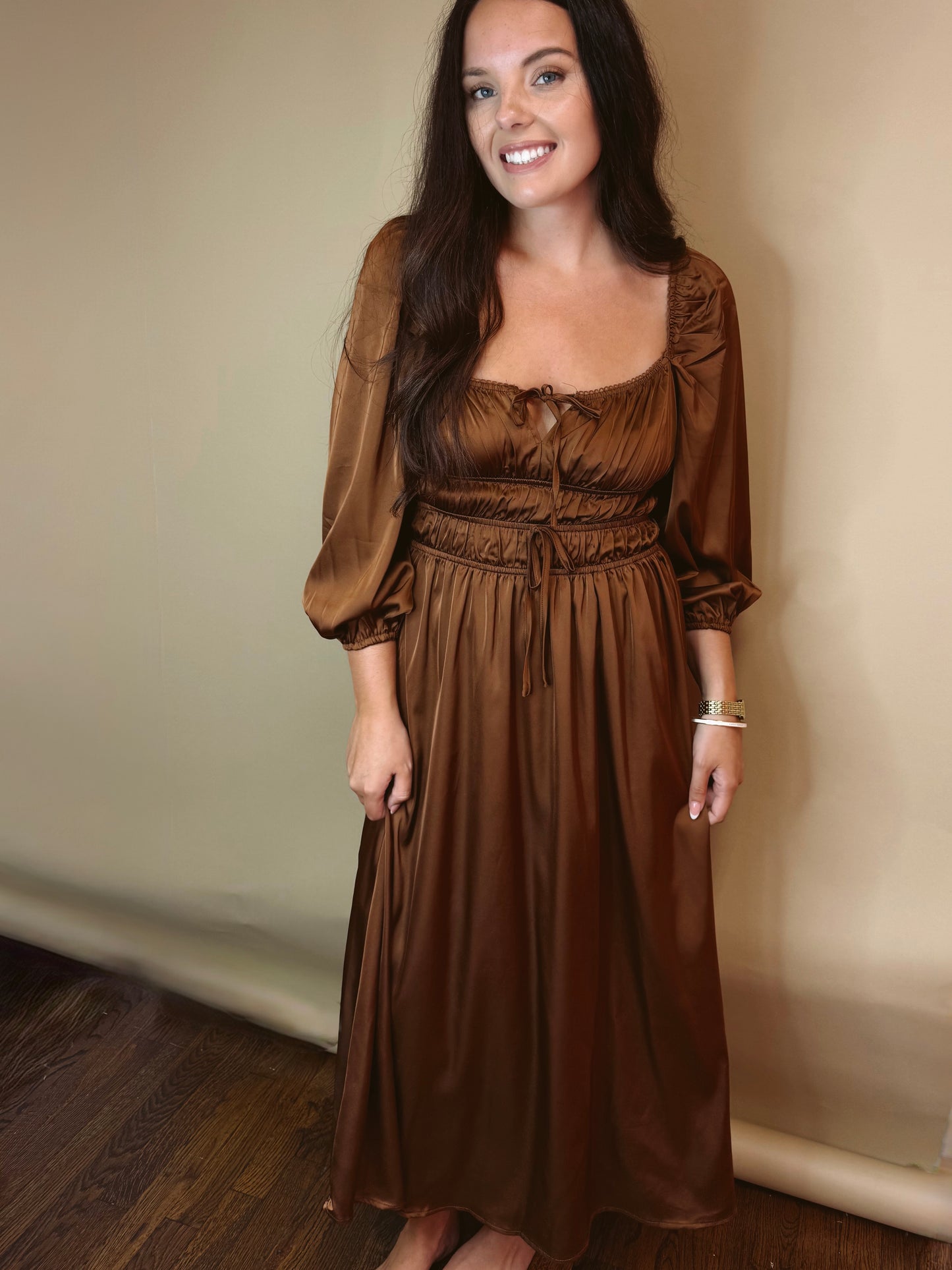 Cold Brew Satin Dress