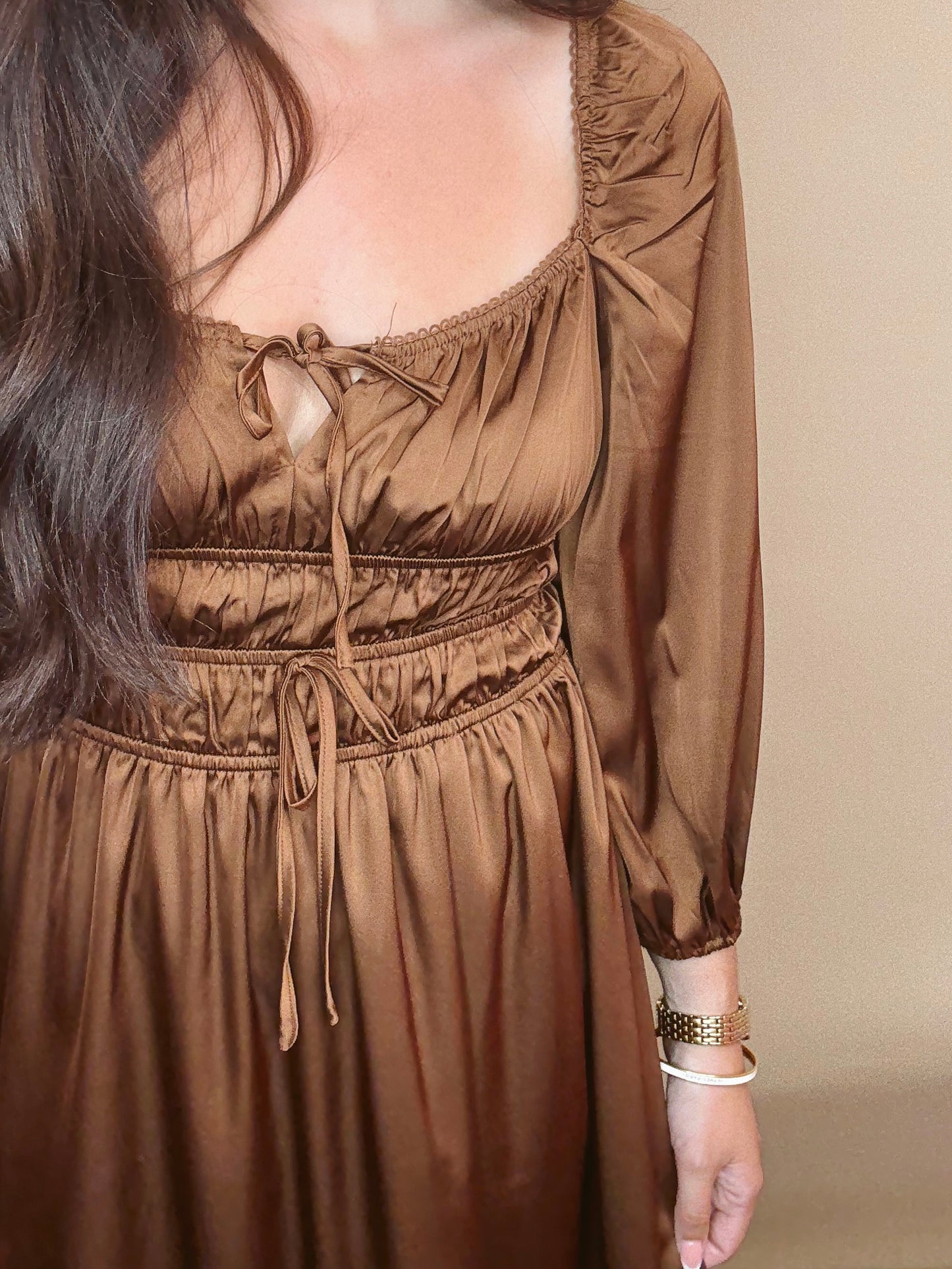 Cold Brew Satin Dress