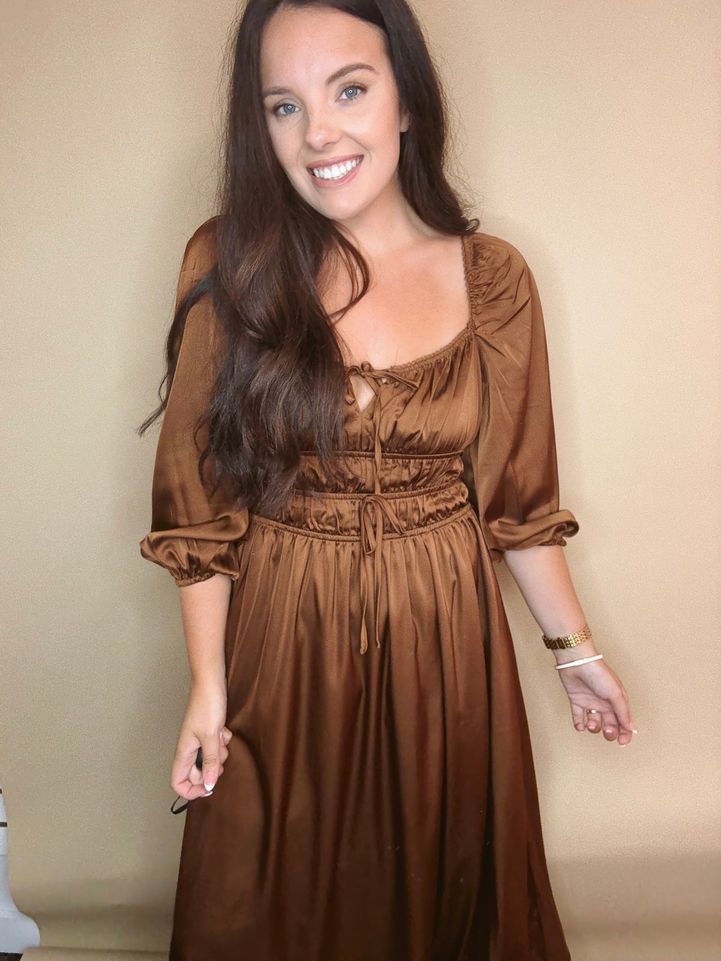 Cold Brew Satin Dress
