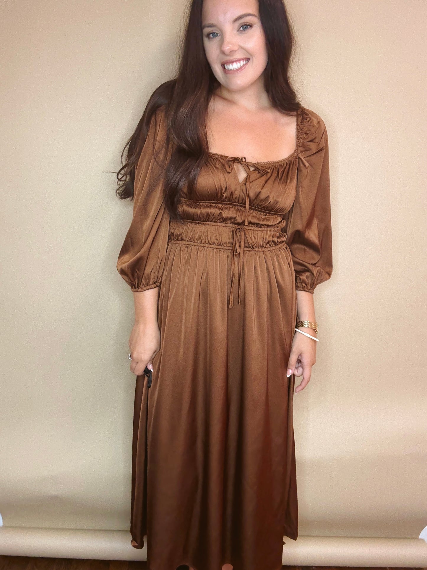 Cold Brew Satin Dress