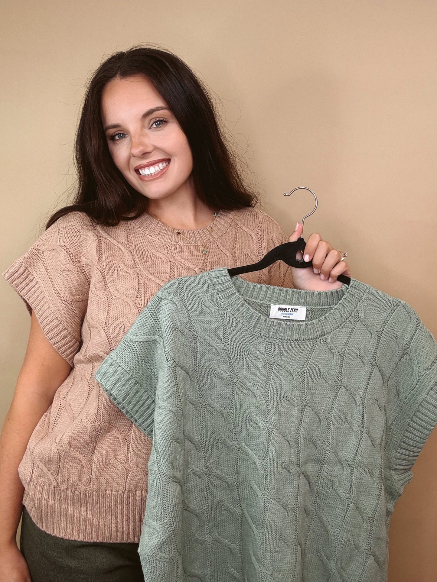 Charmed Cable Knit Sweater Vest