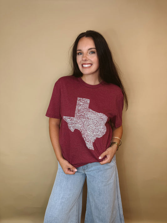 Texas Towns Graphic Tee
