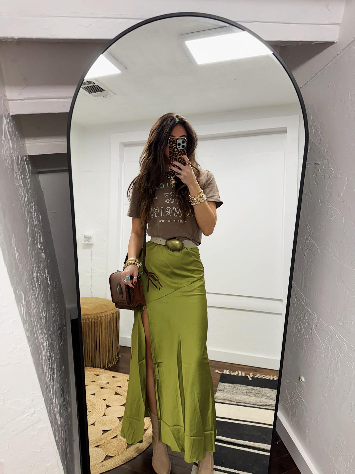 The Midnight Twist Satin Skirt