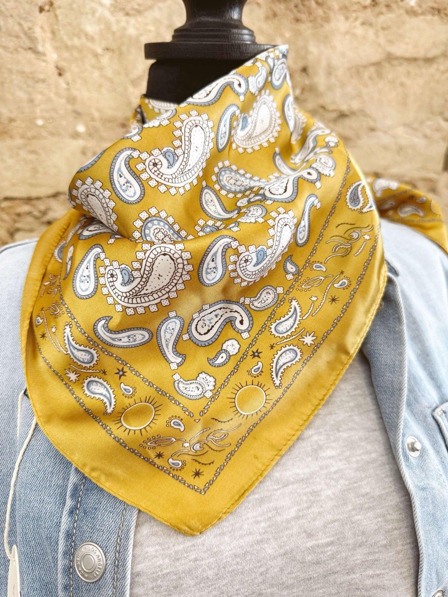 Golden Paisley Scarf