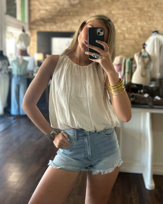 The Riley Bubble Hem Top