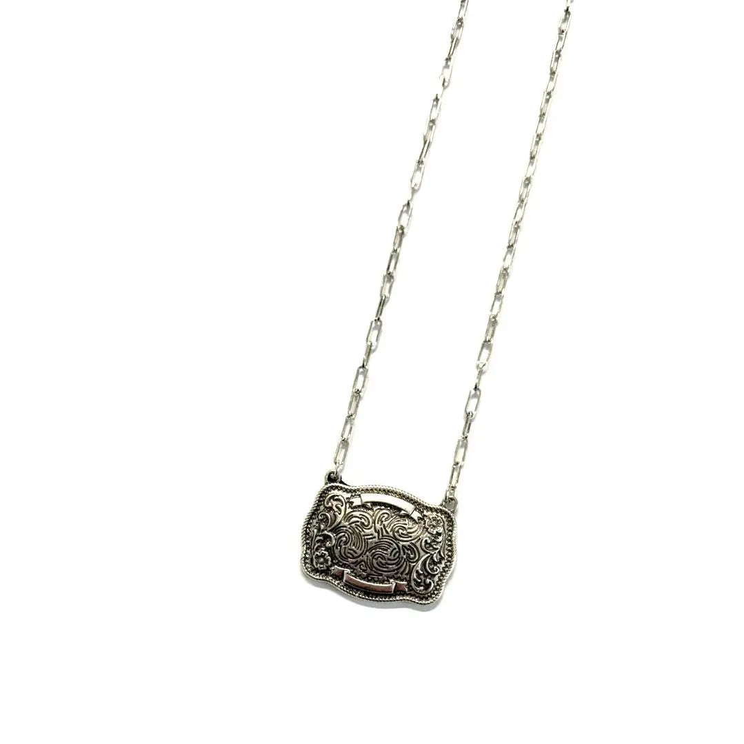 Western Belt Buckle Necklace