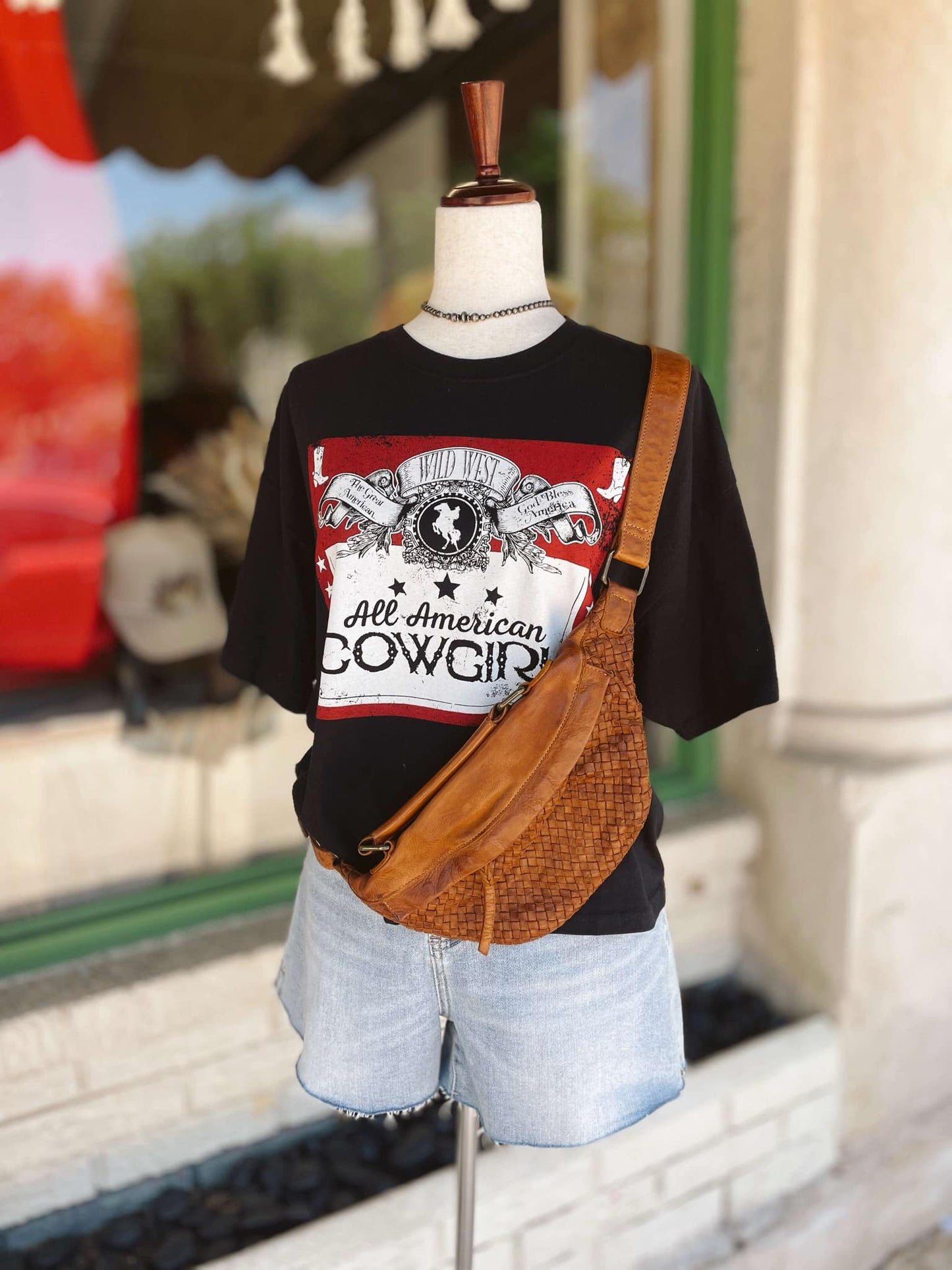 All American Cowgirl Crop Tee