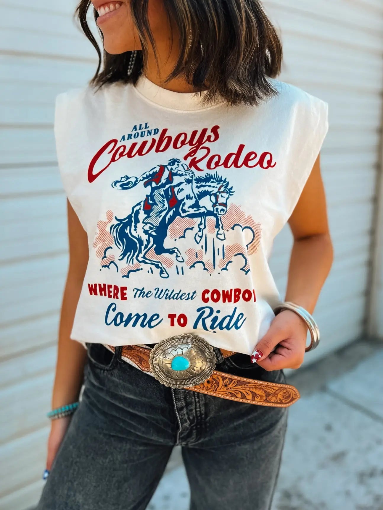 All Around Cowboys Rodeo Muscle Tee
