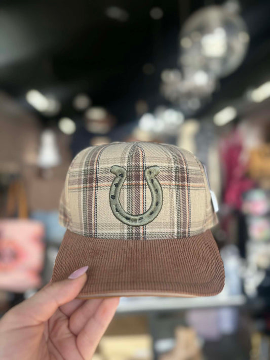 Horseshoe & Corduroy Trucker Hat
