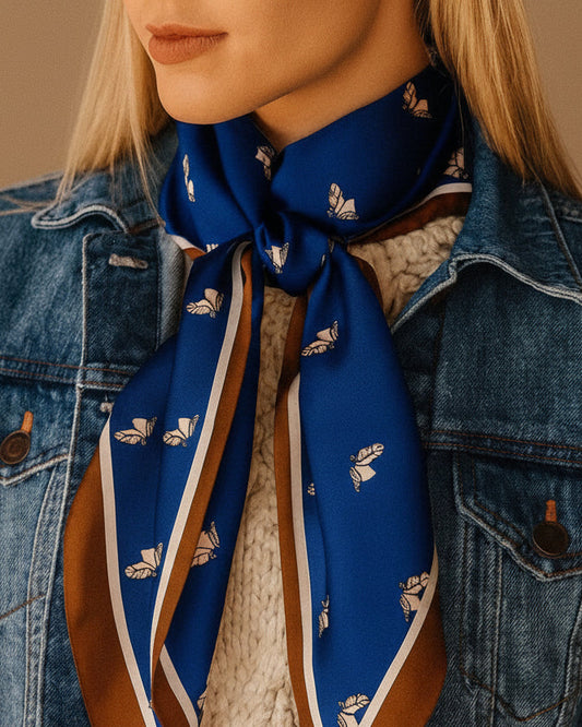 The Kylie Horse Twilly Satin Scarf