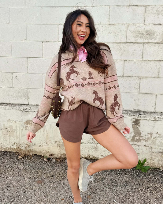 Desert Dusk Western Knit Sweater