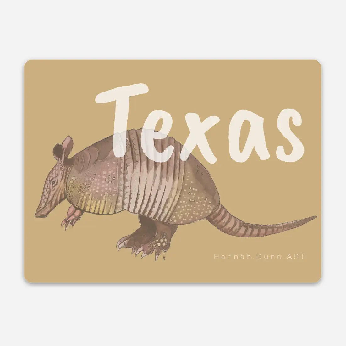 Texas Armadillo Sticker
