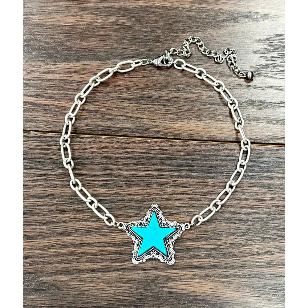 Stars In The Sky Turquoise Necklace