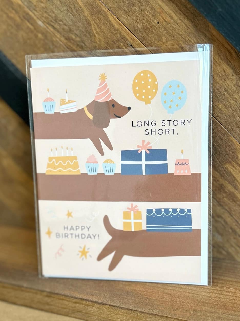 Long Story Short Dog Birthday Greeting Card