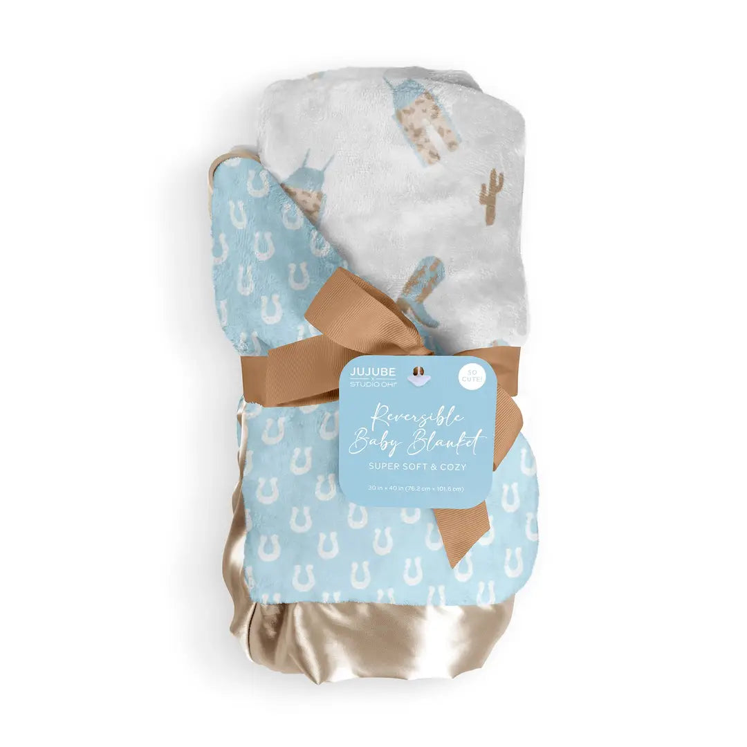 Reversible Baby Blanket Howdy Partner