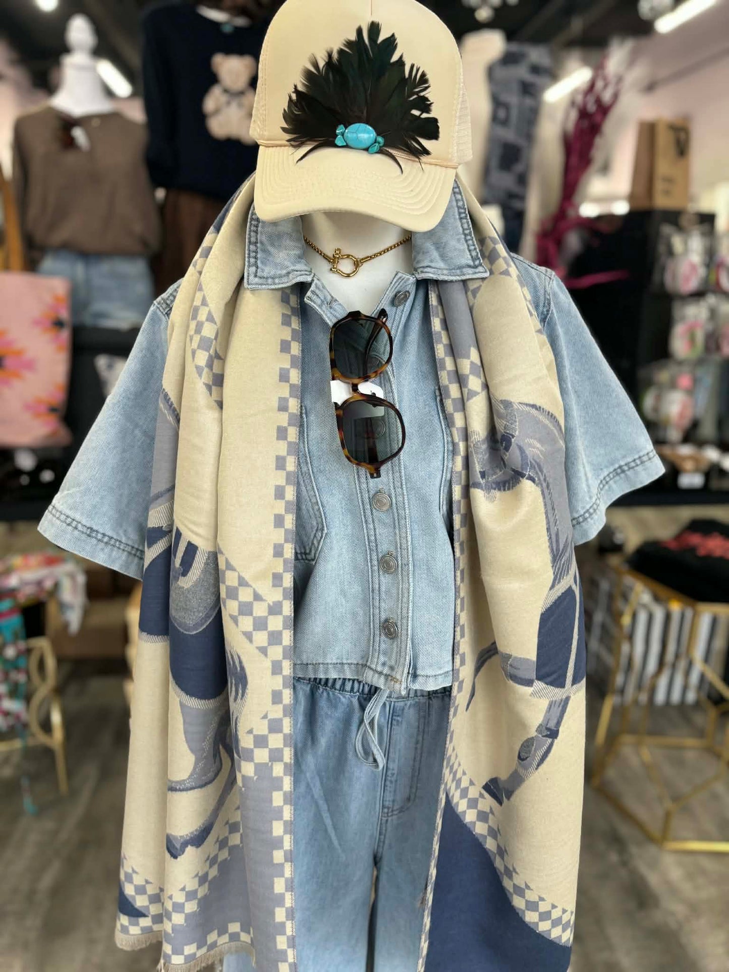 Horse Saddle Blanket Winter Scarf