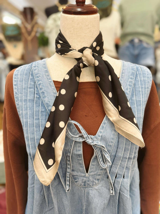 Polka Dot Contrast Bandana