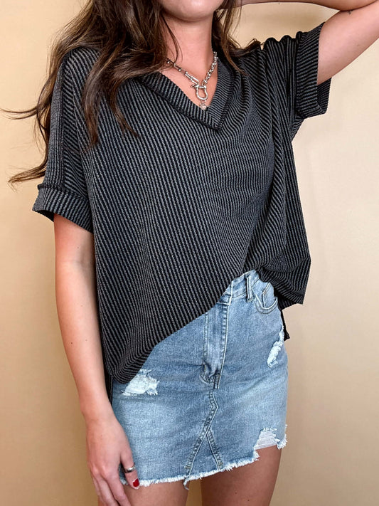 The Brittani Corded Hi-Low Top