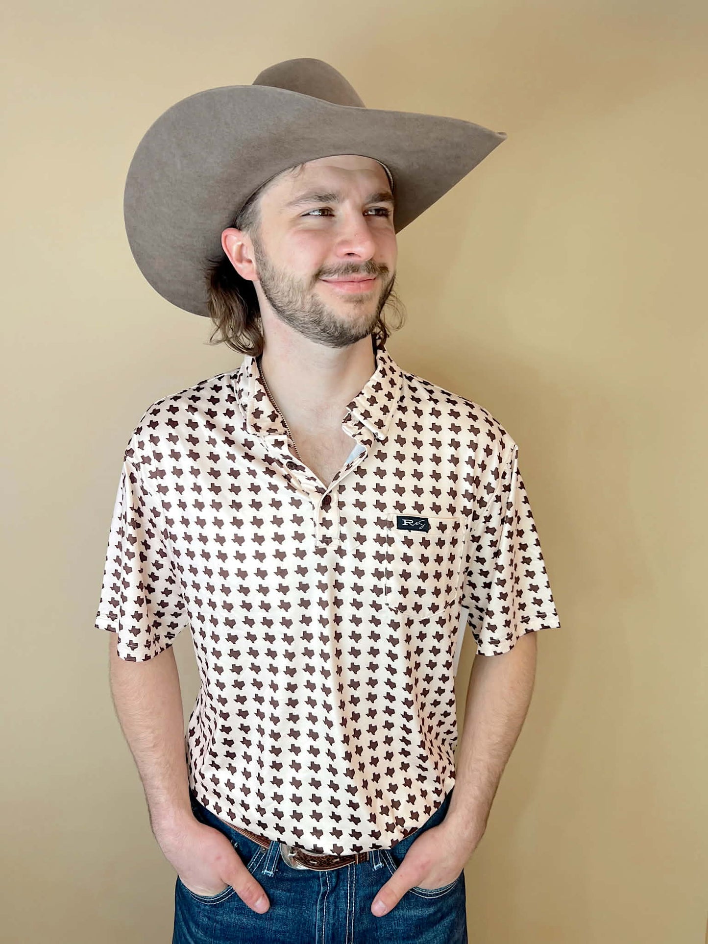 The Ironwood Tan Texas Polo