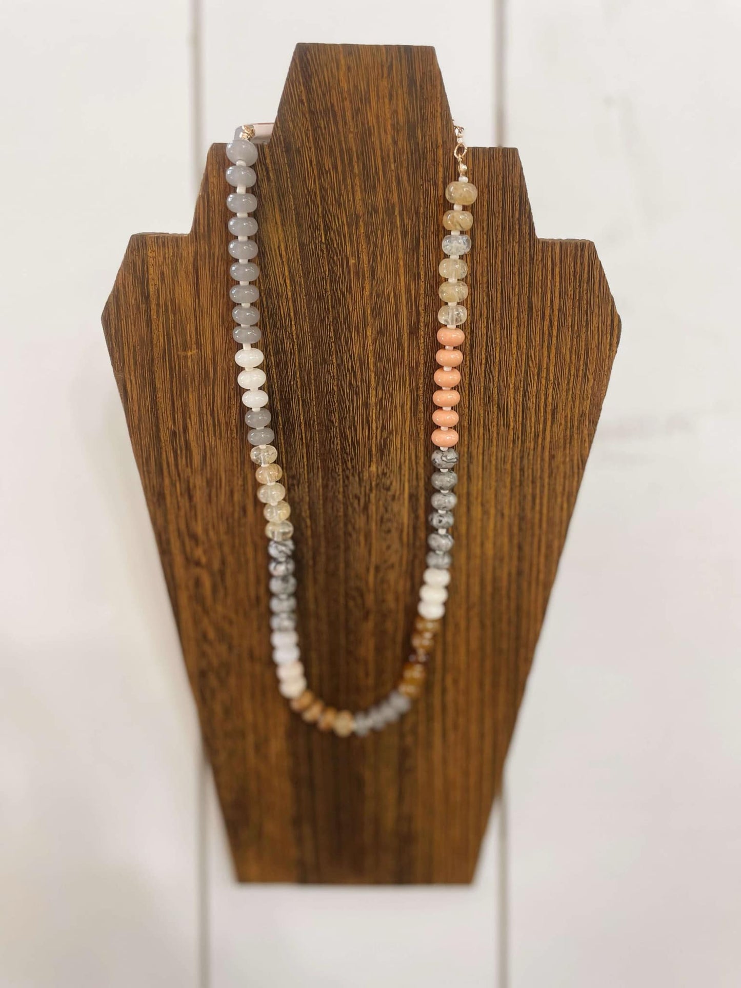 Oh So Peachy Beaded Necklace