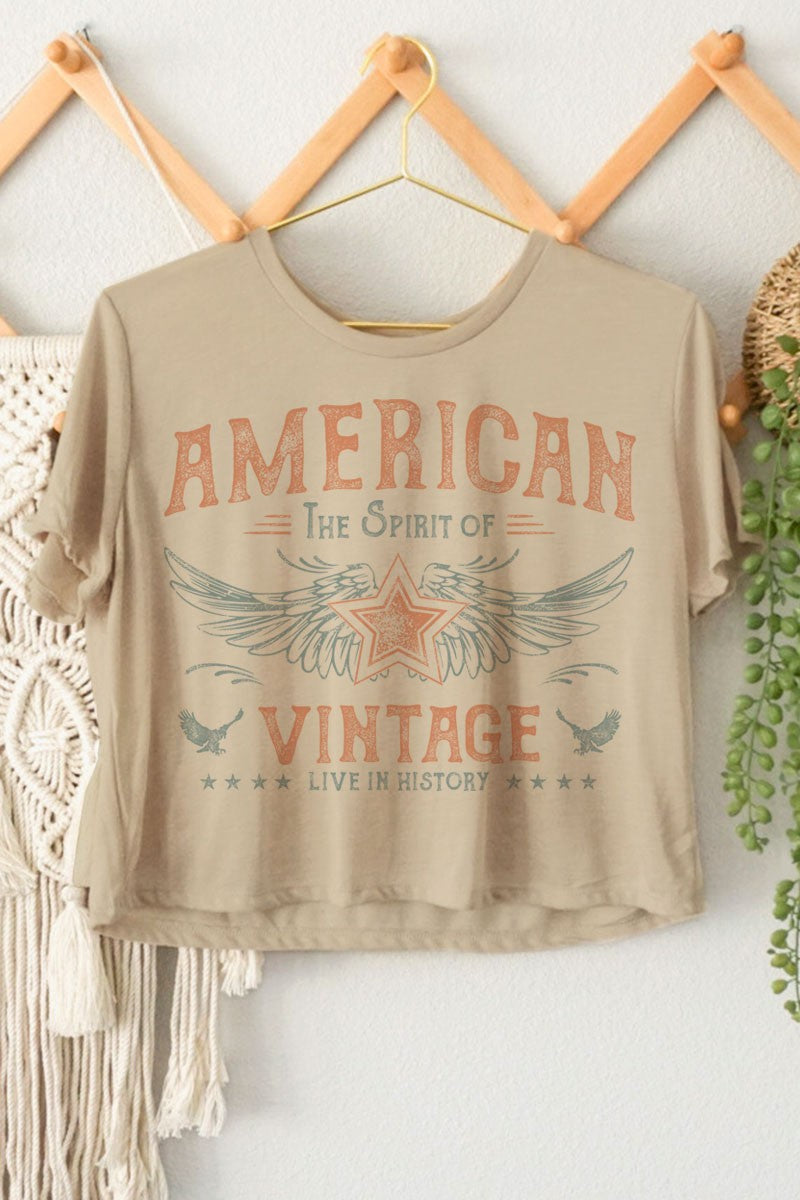 American Vintage Graphic Crop Top