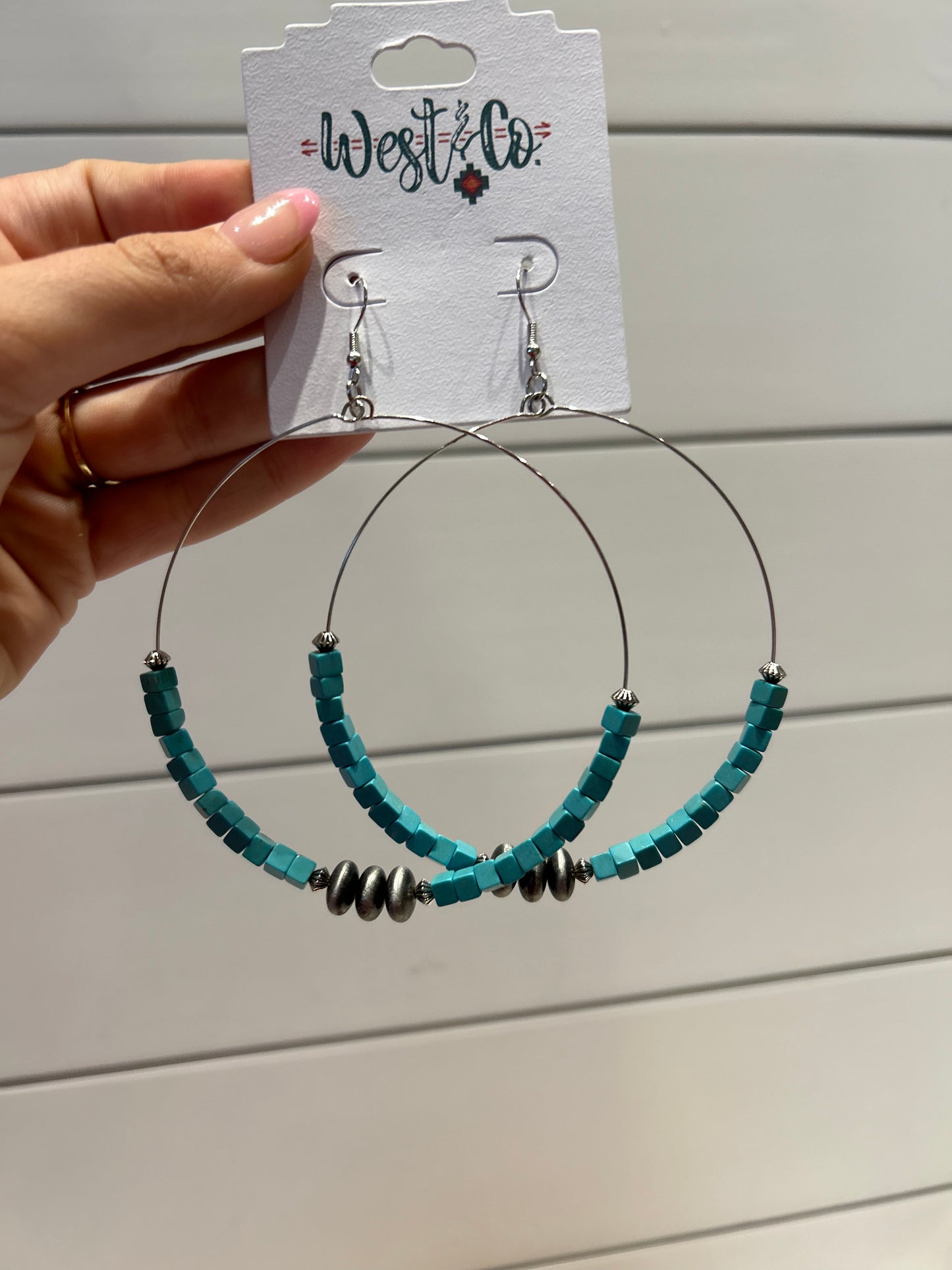 The Claire Turquoise Hoop Earring