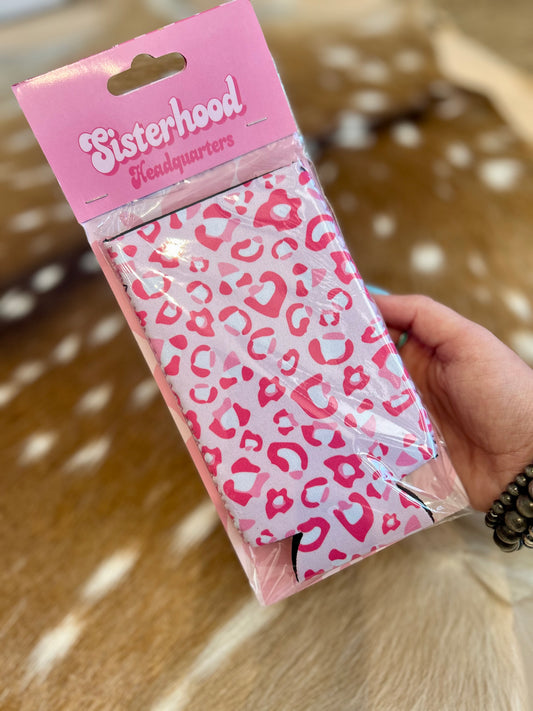 Pink Leopard Tall Coozie 2-Pack