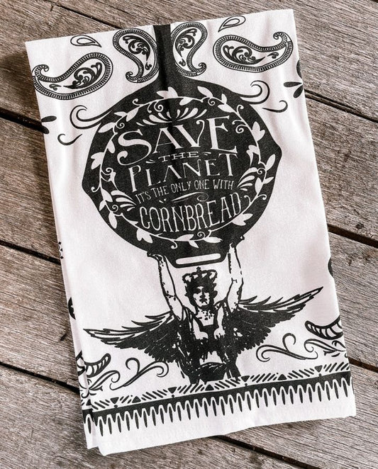 Save Planet Tea Towel