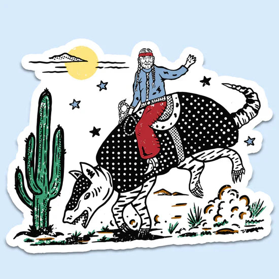 Armadillo Cowboy Sticker