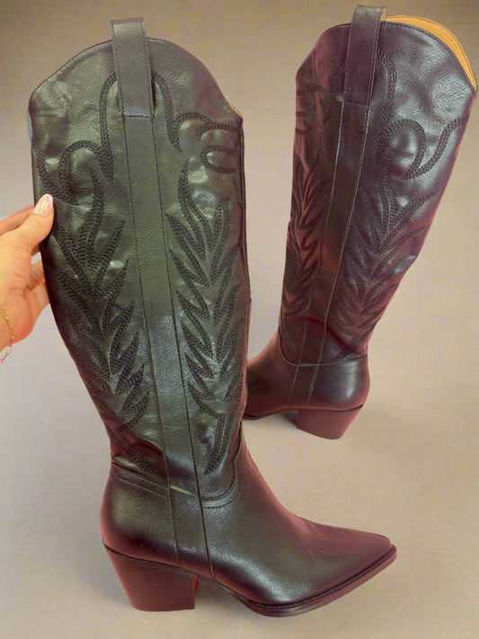 Black Western Cowboy Boots